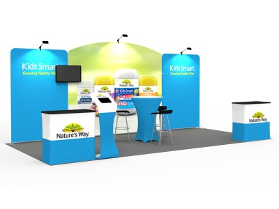 10 x 20ft Custom Trade show Booth Combo 01