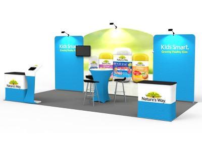 10 x 20ft Custom Trade show Booth Combo 01