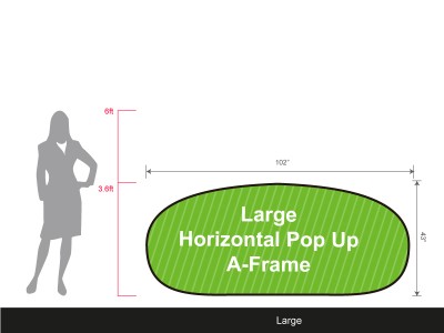 Set of 1 Large Horizontal Pop Up A-Frame Banner 