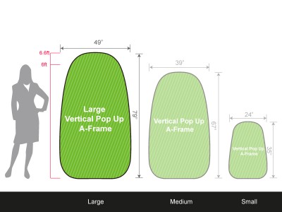 Set of Large Vertical Pop Up A-Frame Banner