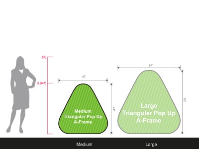 Set of 1 Medium Triangular Pop Up A-Frame Banner