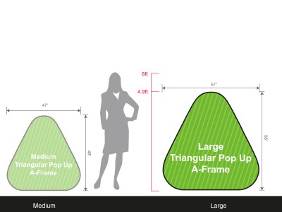 Set of 1 Large Triangular Pop Up A-Frame Banner