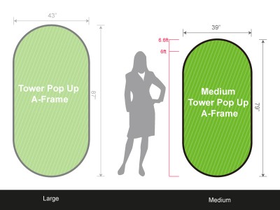 Tower Pop Up A-Frame Banner - Medium