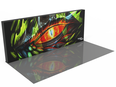Custom 20ft 3D Free Standing Tension Fabric LED Backlit Trade Show Display
