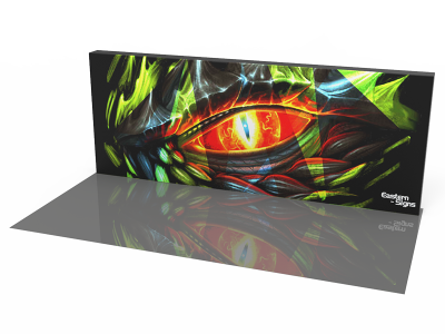 Custom 20ft 3D Free Standing Tension Fabric LED Backlit Trade Show Display
