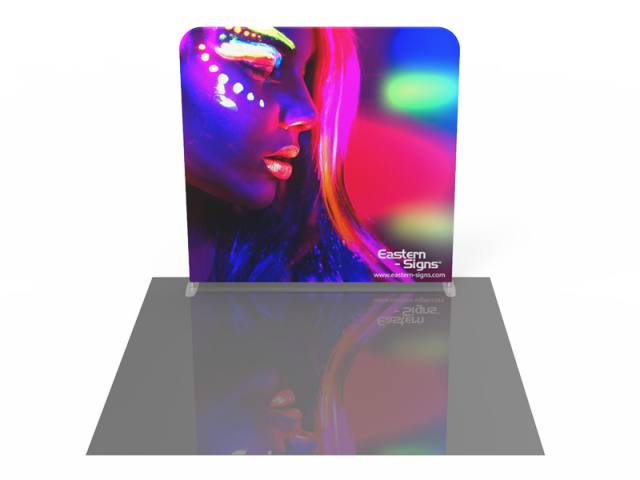 Custom 8ft Tension Fabric LED Light Box Trade Show Display
