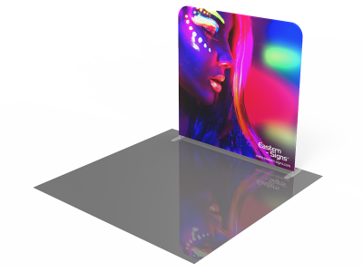 Custom 8ft Tension Fabric LED Light Box Trade Show Display