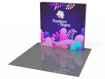 Custom 8ft 3D Free Standing Tension Fabric LED Backlit Trade Show Display