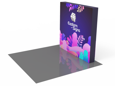 Custom 8ft 3D Free Standing Tension Fabric LED Backlit Trade Show Display