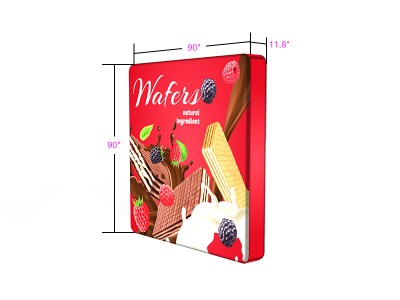 7.5 x 7.5ft x 1ft Rounded corner Free Standing LED Backlit Display