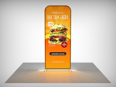 3ft Free Standing LED Backlit Display Stand