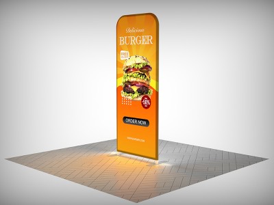 3ft Free Standing LED Backlit Display Stand