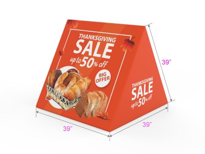 Outdoor - Small - Triangular Tension Fabric Banner Stand