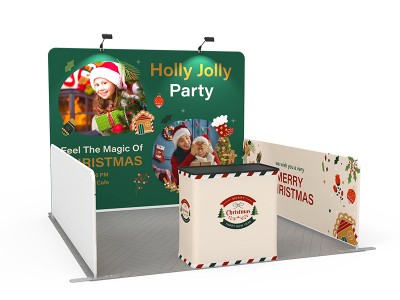 10x10ft Portable Fabric trade show booth 01
