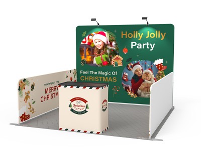 10x10ft Portable Fabric trade show booth 01