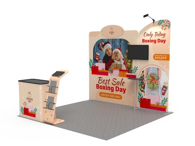 10x10ft Portable Fabric Trade Show Booth 02