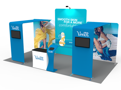 10 x 20ft Custom Trade show Booth Combo 15