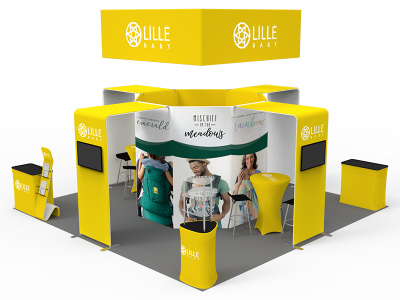 20 x 20ft Custom Trade show Booth Combo 05