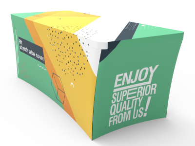 6ft Full Color Stretch Table Cover with Zippered Back