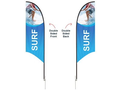 Feather Concave Flag - Medium 10ft - with Ground Spike