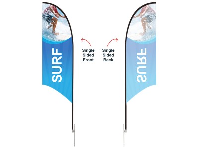 Feather Concave Flag - Medium 10ft - with Ground Spike