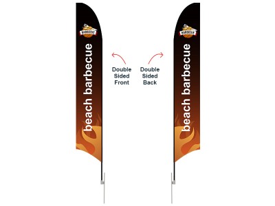 Feather Concave Flag - X-Large 17ft - with Ground Spike
