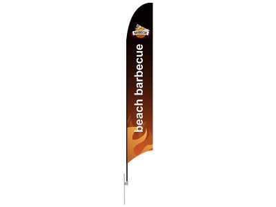 Feather Concave Flag - X-Large 17ft - with Ground Spike
