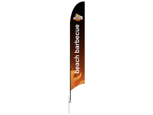 Feather Concave Flag - X-Large 17ft - with Ground Spike