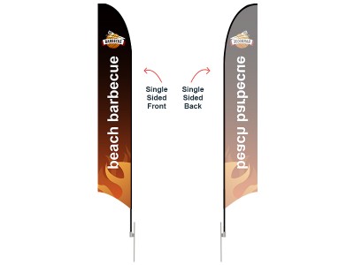 Feather Concave Flag - X-Large 17ft - with Ground Spike