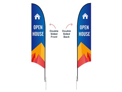 Feather Concave Flag - Large 13ft - with Ground Spike