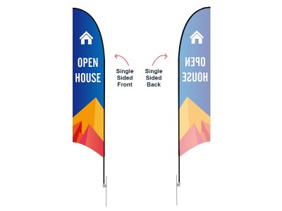 Feather Concave Flag - Large 13ft - with Ground Spike
