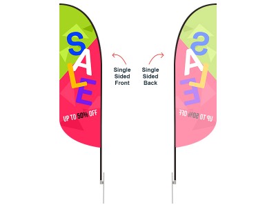 Feather Convex Flag - Medium 10ft - with Ground Spike