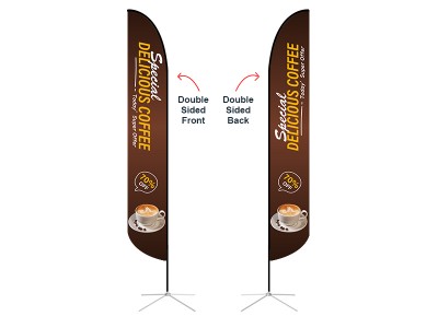 Feather Convex Flag - X-Large 17ft - with Cross Base