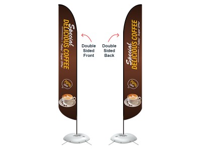 Feather Convex Flag - X-Large 17ft - with Cross Base