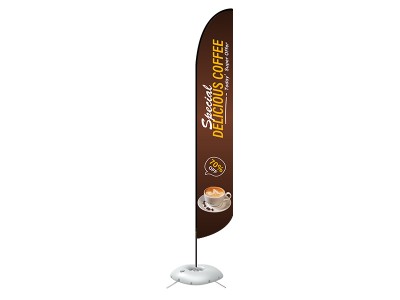 Feather Convex Flag - X-Large 17ft - with Cross Base
