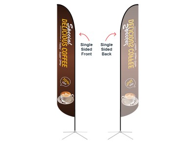 Feather Convex Flag - X-Large 17ft - with Cross Base