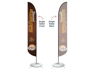 Feather Convex Flag - X-Large 17ft - with Cross Base