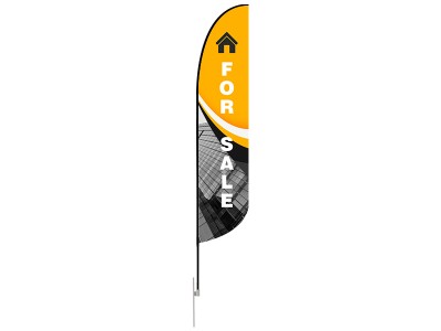 Feather Convex Flag - Large 13ft - with Ground Spike