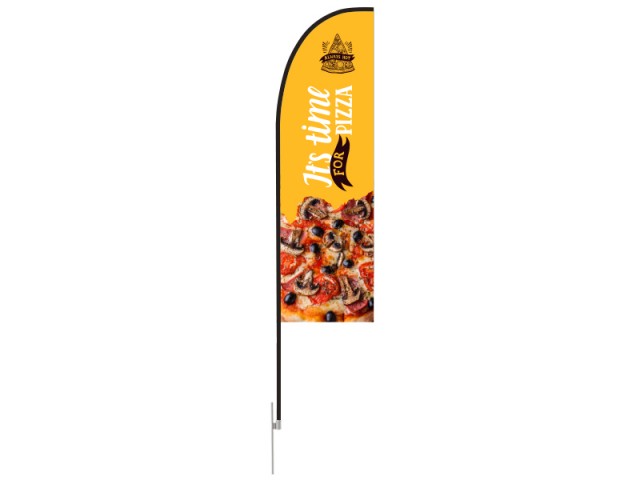 Feather Straight Flag - Small 8ft - with Ground Spike