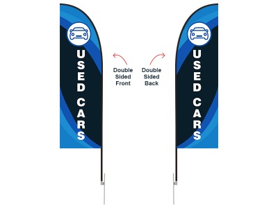 Feather Straight Flag - Medium 10ft - with Ground Spike
