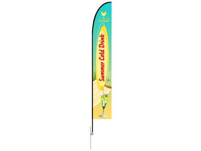 Feather Straight Flag - X-Large 17ft - with Ground Spike