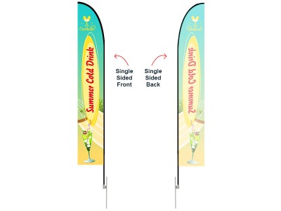 Feather Straight Flag - X-Large 17ft - with Ground Spike