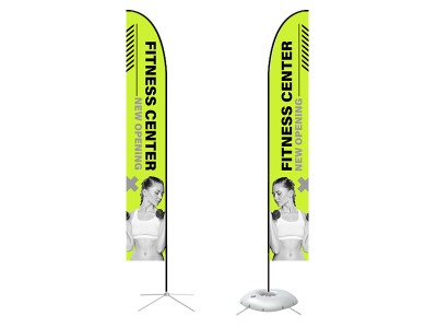 Feather Straight Flag - X-Large 17ft - with Cross Base