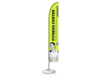 Feather Straight Flag - X-Large 17ft - with Cross Base