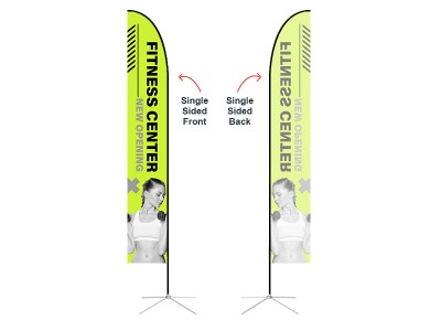 Feather Straight Flag - X-Large 17ft - with Cross Base