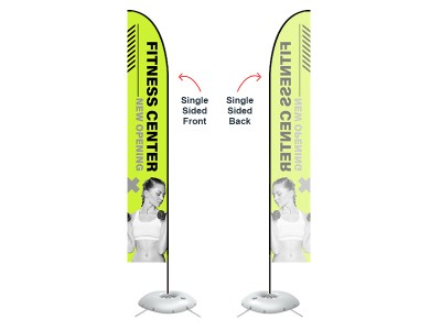 Feather Straight Flag - X-Large 17ft - with Cross Base