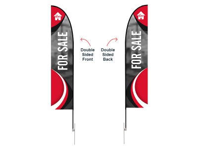 Feather Straight Flag - Large 13ft - with Ground Spike