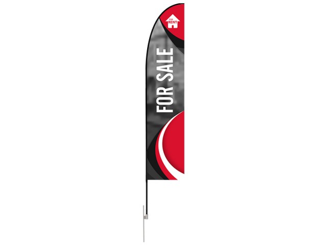Feather Straight Flag - Large 13ft - with Ground Spike