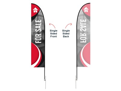 Feather Straight Flag - Large 13ft - with Ground Spike