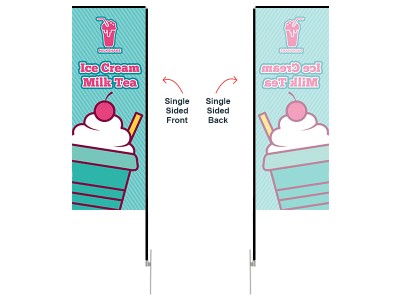 Rectangular Banner - Small 8ft - with Ground Spike